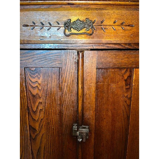 Late 19th Century Late 19th Century Antique Oak 3 Piece Corner Cupboard For Sale - Image 5 of 9