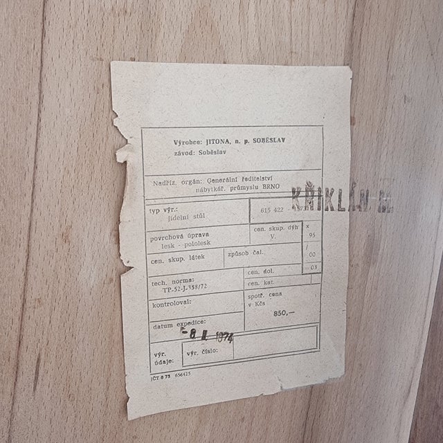 Vintage Dining Table in Ash, 1970s For Sale - Image 9 of 15