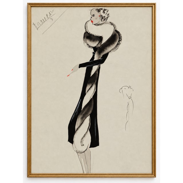 Add Parisian elegance to your bedroom, dressing room, or walk-in closet with this vintage French fashion art print...