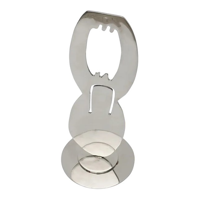 1970s Jack Schuyler Abstract Sculpture Polished Steel For Sale