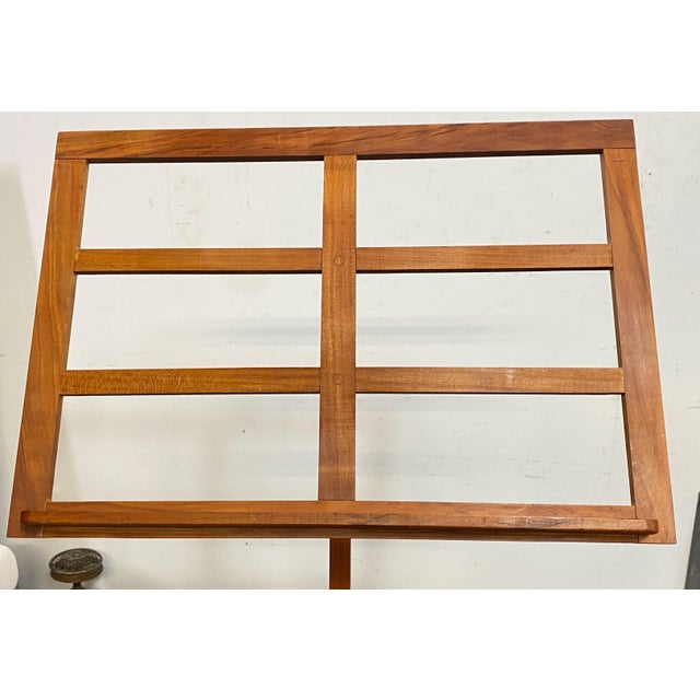 American Mid 20th Century Shaker Work Shop Style Cherry Wood Music Stand For Sale - Image 3 of 7