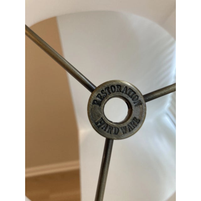 Metal Restoration Hardware Crystal Ball Table Lamp For Sale - Image 7 of 7