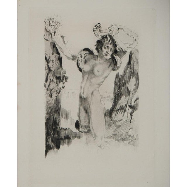 Alméry Lobel-Riche, Nu au serpent, Etching For Sale - Image 6 of 6