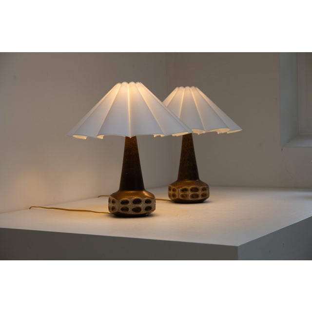Danish Ceramic Table Lamps by Marianne Starck for Michael Andersen, 1960s., Set of 2 For Sale - Image 6 of 18