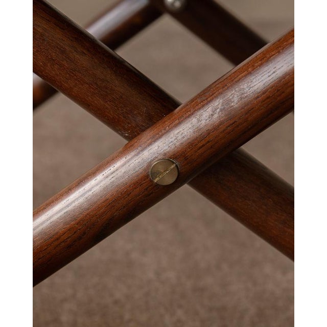 Italian Modern Directors Chair in Wood & Leather, 1980s For Sale - Image 15 of 18