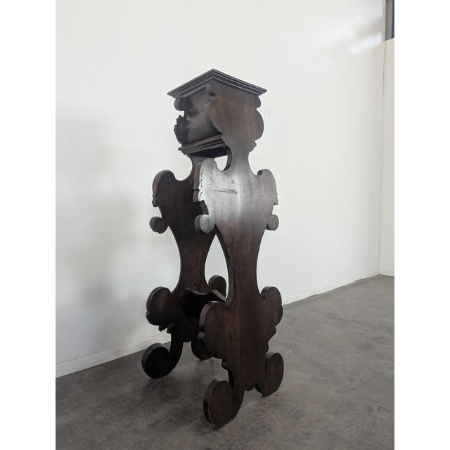 Wood Renaissance Style Walnut Selette For Sale - Image 7 of 8