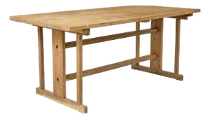Swedish Oak and Pine Trestle Table, 1880s