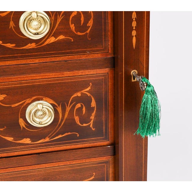 Antique Edwardian Wellington Chest by J Shoolbred, 1900 For Sale - Image 9 of 17