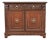 Berkey & Gay Antique English Tudor Carved Walnut and Burl Wood Bar Cabinet, Newly Refinished For Sale