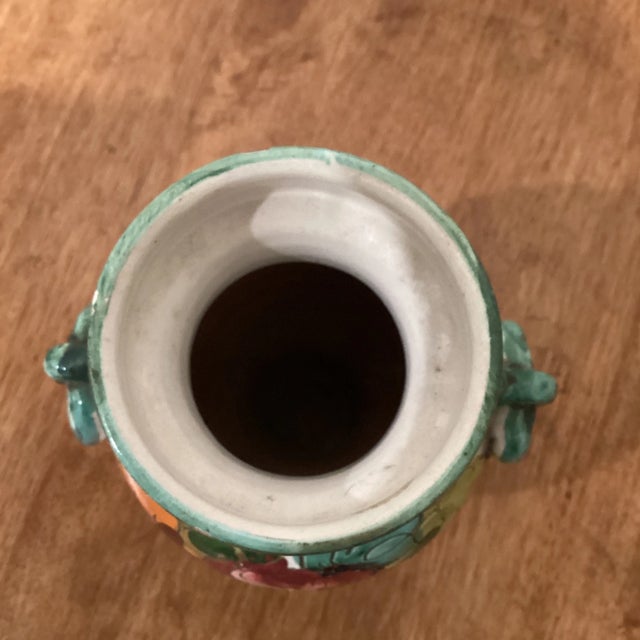 Sculpture Materials Early 21st Century Italian Majolica Terracotta Urn/Vase in Clay by Chris Lorenz For Sale - Image 7 of 10