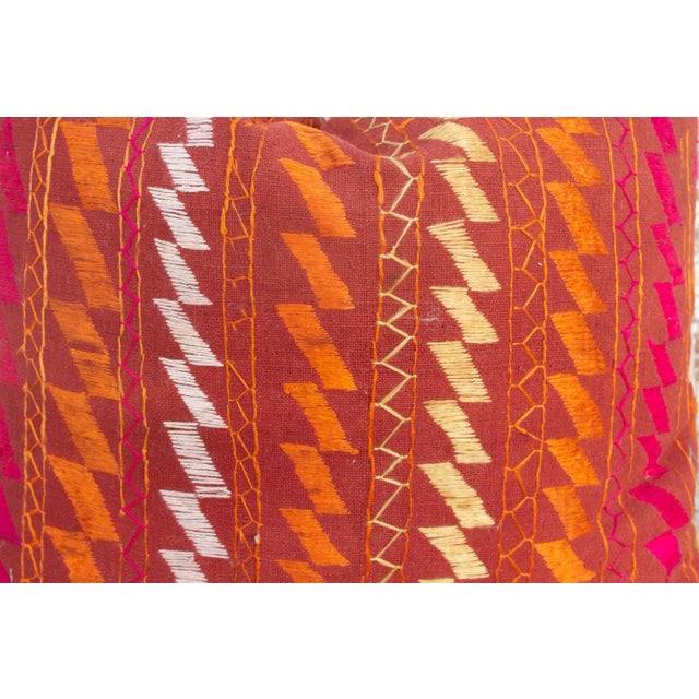 Diya Antique Indian Folk Pillow For Sale In Los Angeles - Image 6 of 10