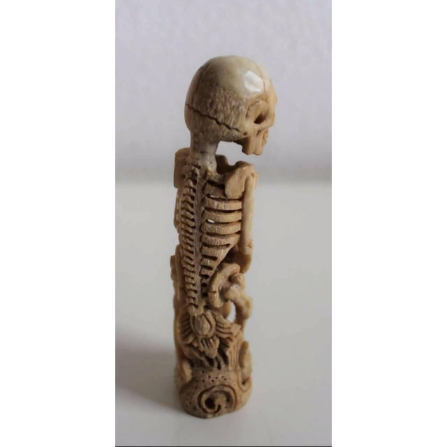 Antique Memento Mori Bone Carving – Vanitas Sculpture For Sale - Image 6 of 11