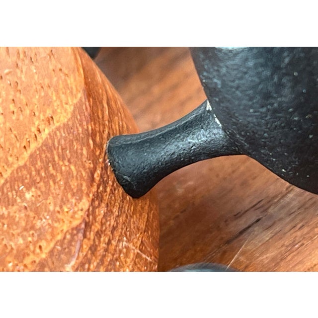 Mid-Century Modern Danish Teak and Cast Iron Candleholder from Digsmed, 1960s For Sale - Image 9 of 14