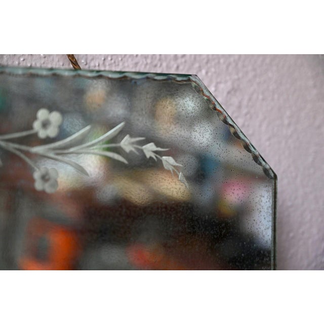 1940s Art Deco Bohemian Beveled Mirror, 1940s For Sale - Image 5 of 8