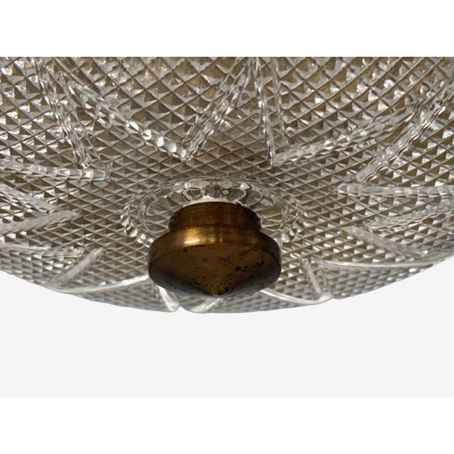 1960s Mid-Century Modern Carl Fagerlund, Tulip Chandelier, Molded Glass, Brass For Sale - Image 9 of 14