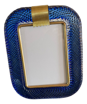 Sapphire Blue Murano Glass Frame, 2000s