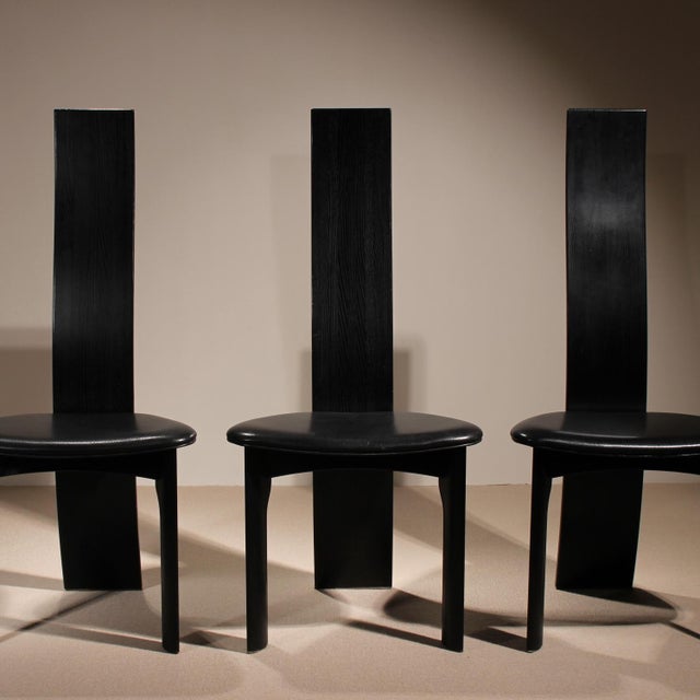 Sculptural Iris Chairs by Bob van den Berghe for Tranekaer, Denmark, 1980s, Set of 4 For Sale - Image 15 of 18