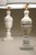 1940s Neoclassic Art Deco Empire Regency Modern Carrara Marble Urn Style Table Lamps For Sale - Image 4 of 12