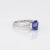 Modern 1.78ct Tanzanite Diamond Ring Gemstone Engagement Estate 14k White Gold size 7 For Sale - Image 3 of 7