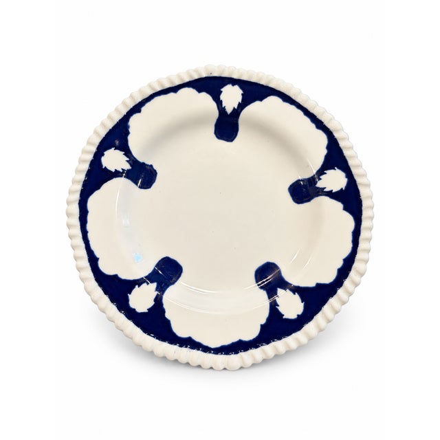 Ceramic Antique 1920's Wedgwood Bone China Plate With Scalloped Rope Rim – 8.75" For Sale - Image 7 of 7