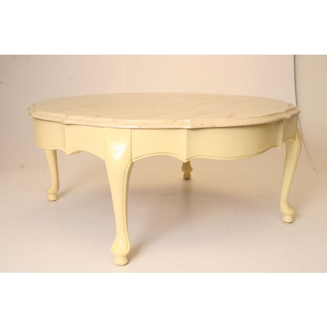 Vintage French Provincial Marble Top Round Coffee Table Chairish