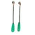 Italian 18k Two-Tone Tourmaline and Diamond Long Drop Earrings, Pair For Sale - Image 10 of 11