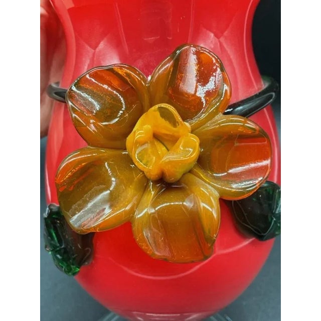 Red Murano Glass Vase, 1950s For Sale - Image 9 of 13