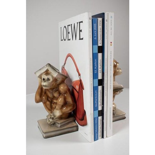 Purple Ceramic Bookends from Norleans, Set of 2 For Sale - Image 8 of 12