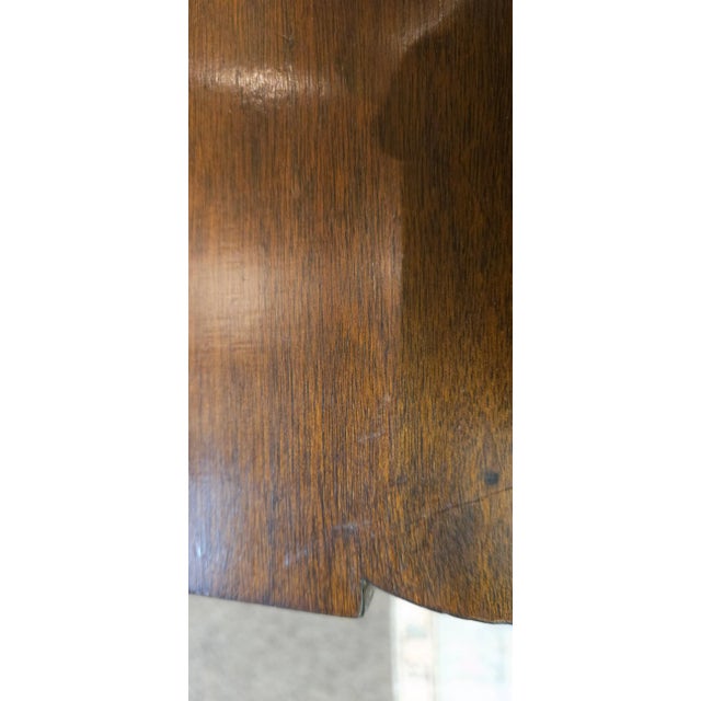 Late George III Inlaid Mahogany Serving Table circa 1830, lobed front corners, inlaid skirt, tapered legs