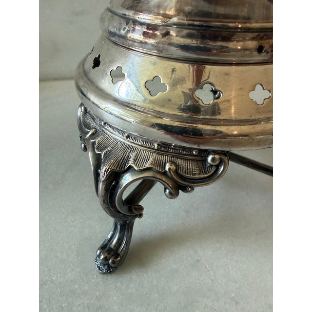 Vintage Sheffield Tilting Coffee or Tea Pot With Stand For Sale - Image 10 of 11