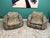 Art Deco Chairs in Floral Silk Fabric with Brass Base, 1940, Set of 2, in Very Good conditions. Designed 1920 to 1949