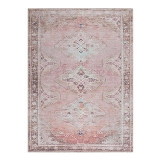 Amelie Machine Woven Rug Rust 5x7 For Sale