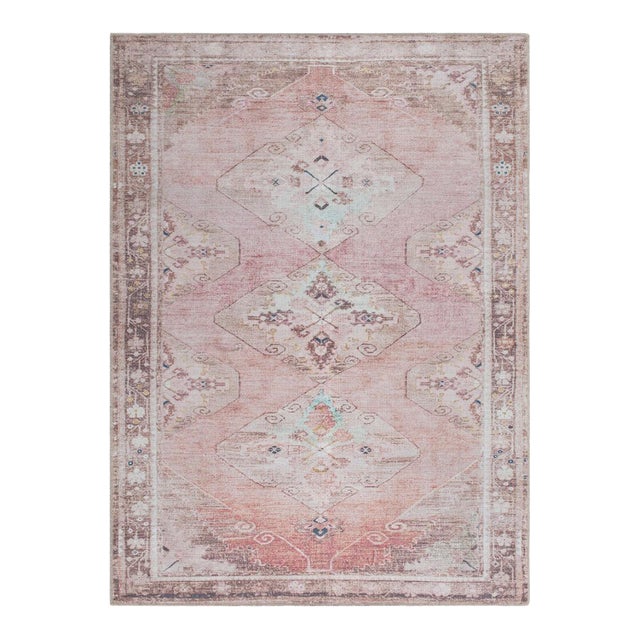 Amelie Machine Woven Rug Rust 5x7 For Sale