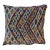 Antique Moroccan Blue & Orange Chevron-Patterned Berber Pillow For Sale