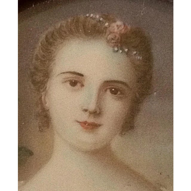 18th-19th Century Antique Miniature Portrait Painting For Sale - Image 4 of 4