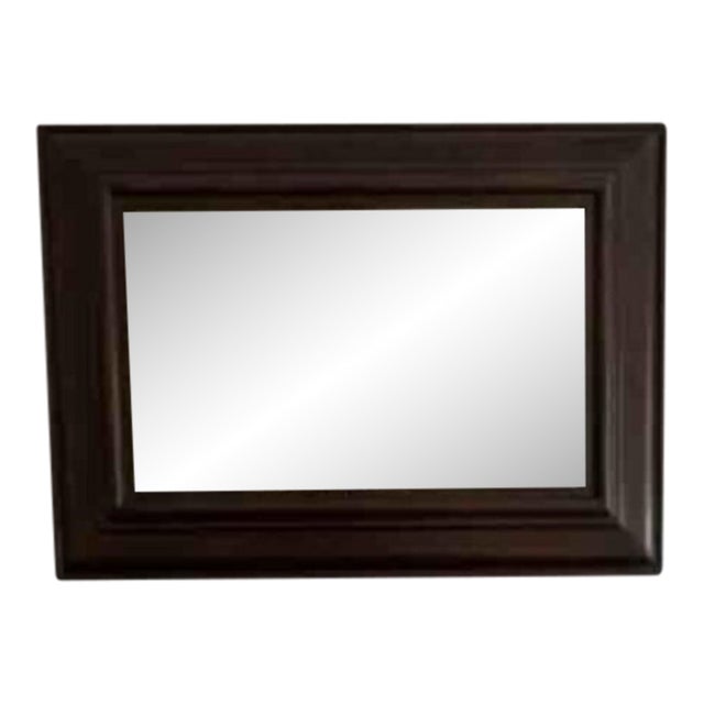 Rectangular Beveled Wood Wall Mirror from Pottery Barn For Sale