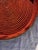 Woven Tray in Natural Fiber With Copper Edge For Sale - Image 4 of 4