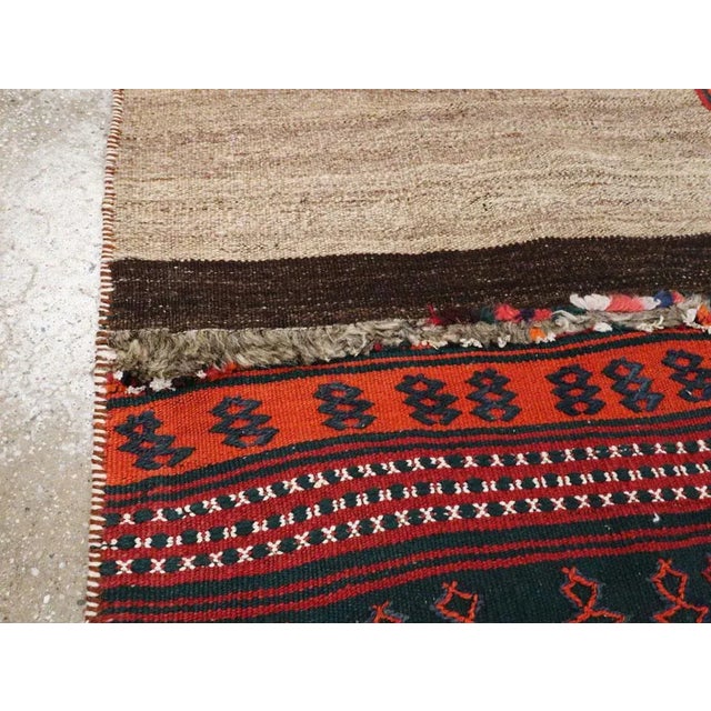 Textile Vintage Persian Flatweave Kilim Rug – Size: 5' 11" X 6' 7" For Sale - Image 7 of 11