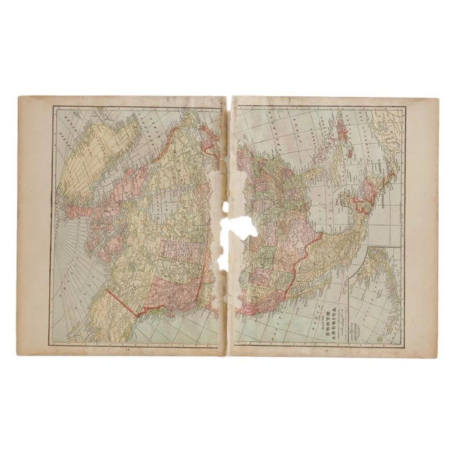 Cram's 1907 Map of North America For Sale - Image 9 of 9