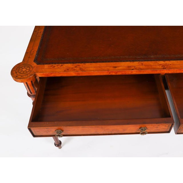 Vintage Birdseye Maple Desk in the style of Gillows, 20th Century For Sale - Image 11 of 17