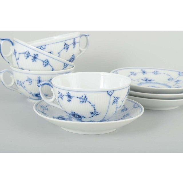 Tea Cups with Matching Saucers from Royal Copenhagen, Set of 8 For Sale - Image 3 of 5