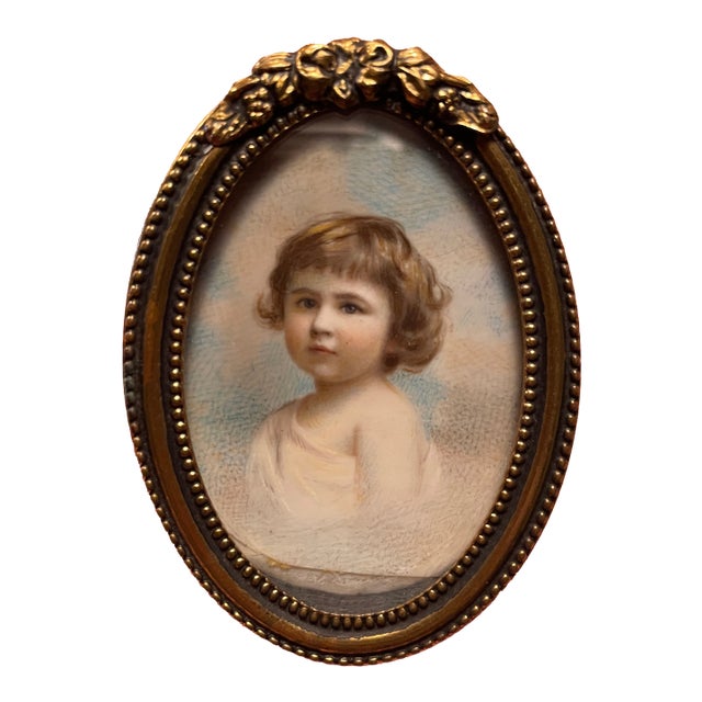 19th Century Portrait Miniature of a Little Girl For Sale