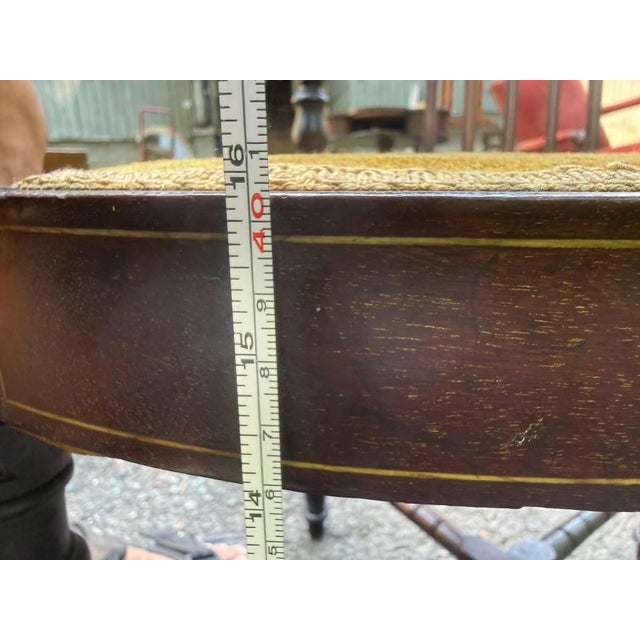 Antique Edwardian Style Marquetry Mahogany Corner Chair For Sale - Image 11 of 14