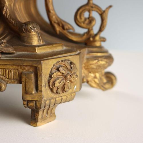 Gold Antique Mantelpiece Clock in Bronze, France, 19th Century For Sale - Image 8 of 13