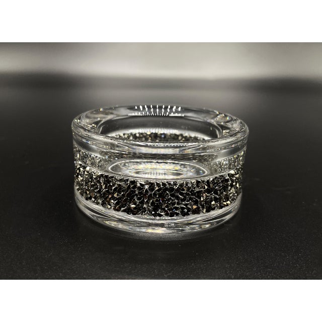 1980s Black Crystal Candleholder from Swarovski, 1980s For Sale - Image 5 of 10