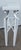 White Dorothy Draper Style Wrought Iron Console For Sale - Image 8 of 11