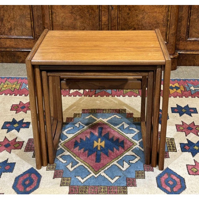 English Nesting Tables in Teak from G-Plan, 1970s, Set of 3 For Sale - Image 3 of 12