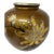 Mid 20th Century Japanese Mixed Metal Floral Vase, Gold Aventurine Ground, Signed, 8” For Sale