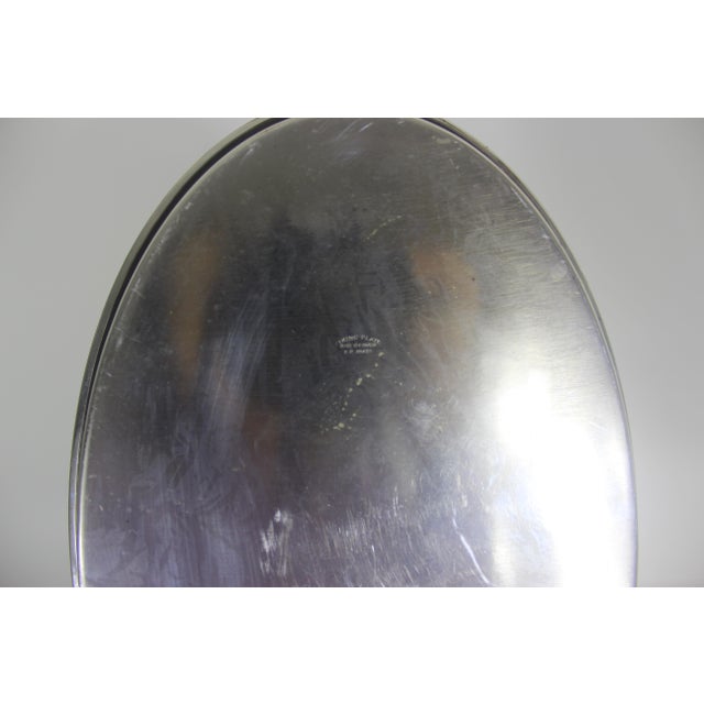 Small Vintage Oval Silver Tray For Sale - Image 6 of 8