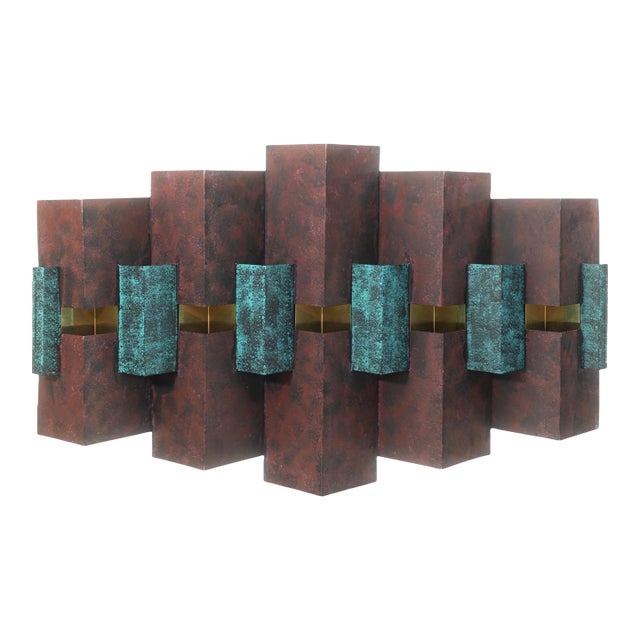 Vintage Curtis Jere Signed 1993 Brutalist Wall Hanging Brass Sculpture For Sale